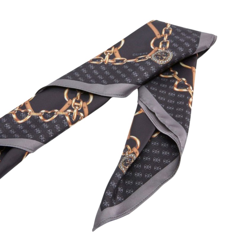 Guess Foulard Printed 53x53-Black/Gold