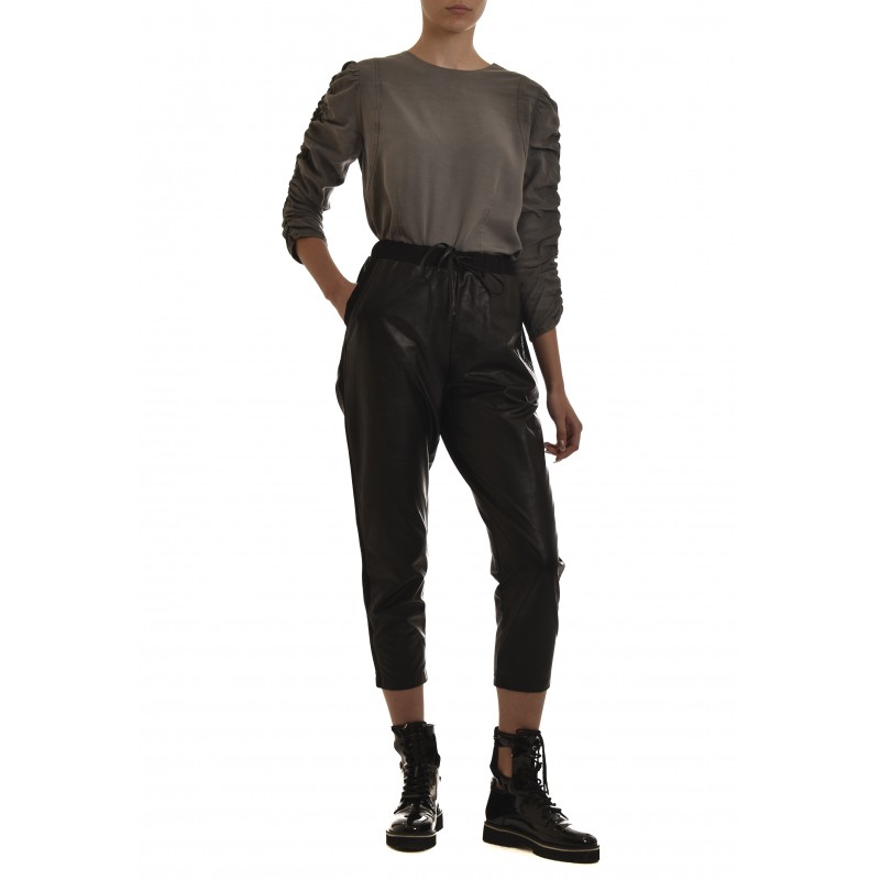 Lotus Eaters Pants Bizou Faux Leather-Black