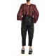 Lotus Eaters Trousers With Leather Effect-Black