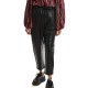 Lotus Eaters Trousers With Leather Effect-Black