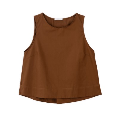 Philosophy Cropped Top-Brown