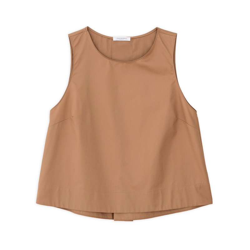 Philosophy Cropped Top-Camel Philosophy Cropped Top-Camel