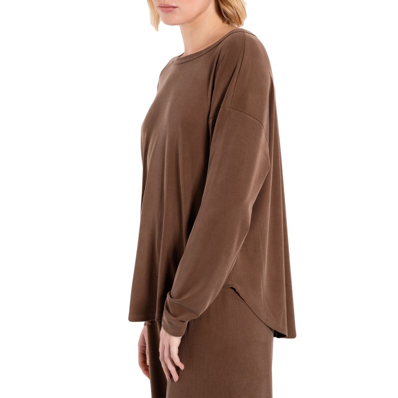 Philosophy Top Long Rib-Light Brown Philosophy Top Long Rib-Light Brown