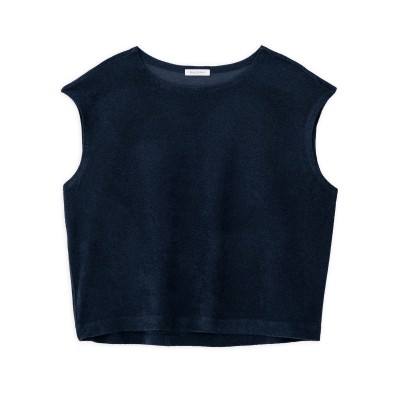 Philosophy Top Cropped Terry-Blue