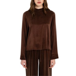 Philosophy Top Mock Neck-Brown