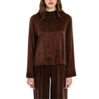 Philosophy Top Mock Neck-Brown