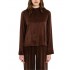 Philosophy Top Mock Neck-Brown