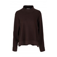 Philosophy Top Mock Neck Sweatshirt-Brown