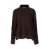 Philosophy Top Mock Neck Sweatshirt-Brown