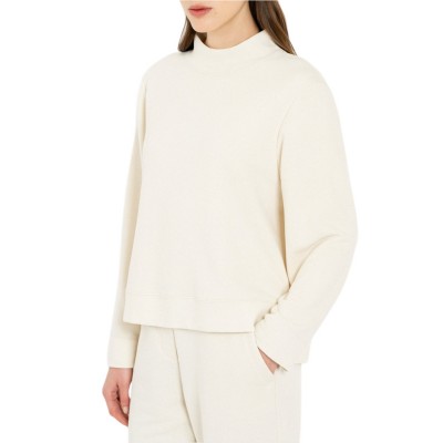 Philosophy Top Mock Neck Sweatshirt-Ecru Philosophy Top Mock Neck Sweatshirt-Ecru