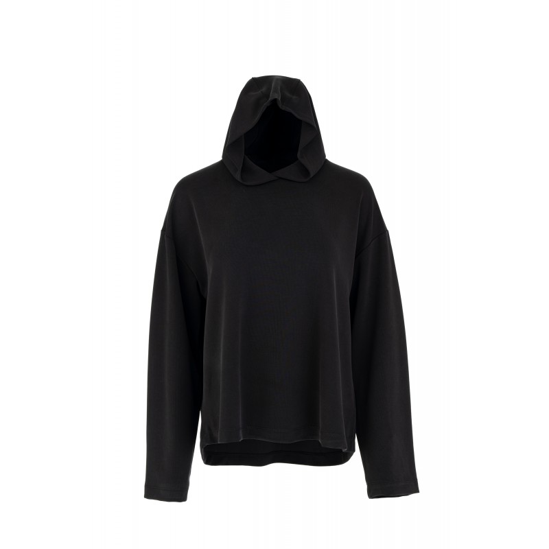 Philosophy Top Hoodied Heavy Rib Sandwashed-Black Philosophy Top Hoodied Heavy Rib Sandwashed-Black