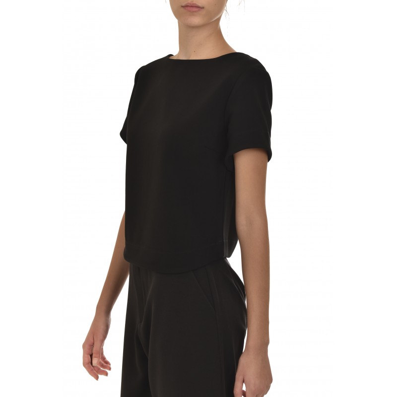 Lotus Eaters Crop Blouse Boast S-slv-Black