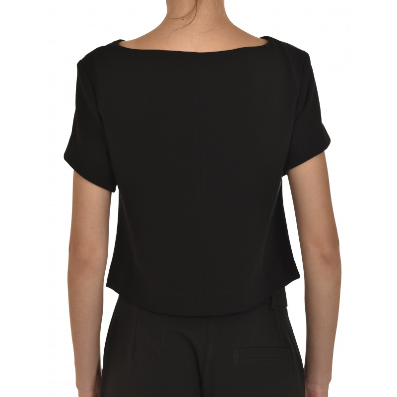 Lotus Eaters Crop Blouse Boast S-slv-Black