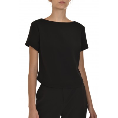 Lotus Eaters Crop Blouse Boast S-slv-Black