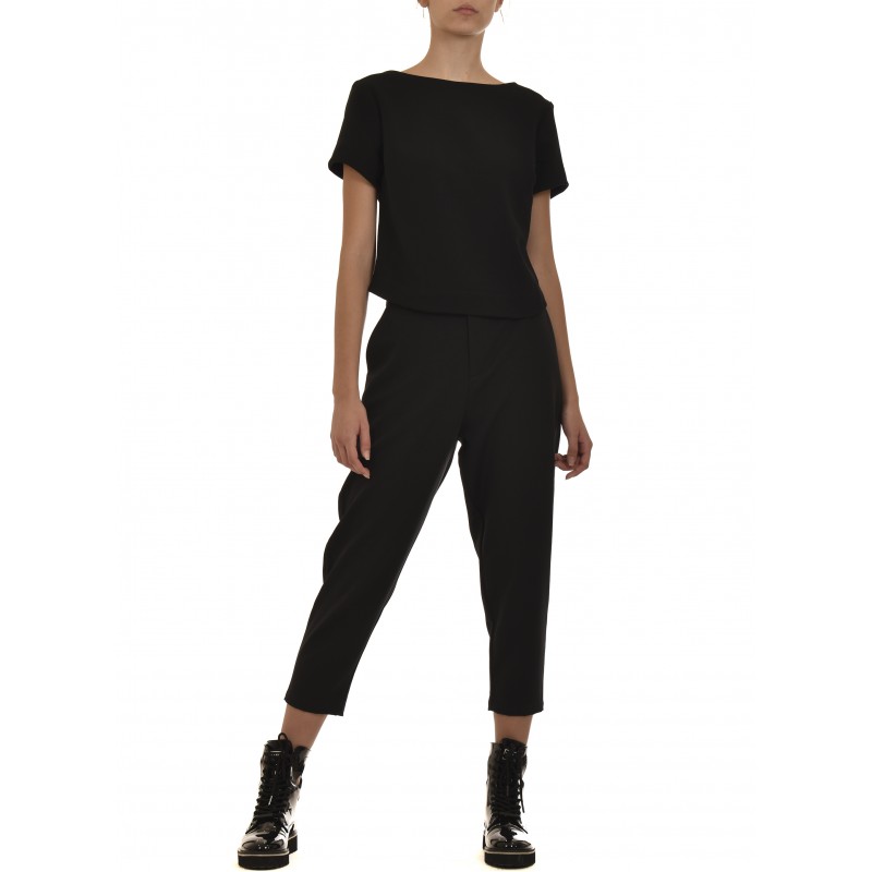 Lotus Eaters Crop Blouse Boast S-slv-Black