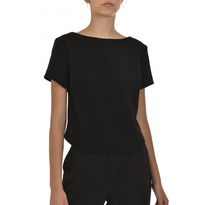 Lotus Eaters Crop Blouse Boast S-slv-Black