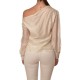 Motel Shirt With Embroidery Flower With Sequins-Ecru