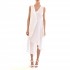 Lotus Eaters Linen Gilet With Tied Net Meraki-White