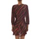 Rina Scimento Dress With 3/4 SLV Chain Pattern All-Over-Black