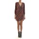 Rina Scimento Dress With 3/4 SLV Chain Pattern All-Over-Black