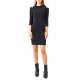 Rinascimento Sheath Dress With Chain Detail-Black