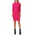 Rinascimento Sheath Dress With Chain Detail-Fuchsia