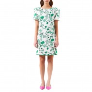 Rinascimento Floral Midi Dress-White Atrium