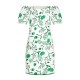 Rinascimento Floral Midi Dress-White Atrium
