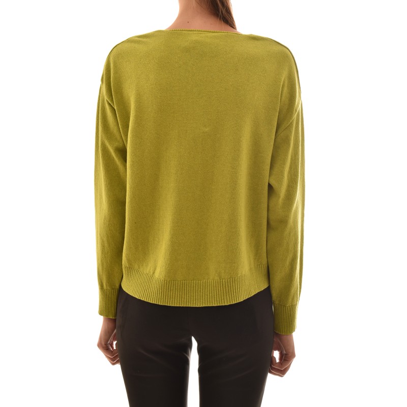 Lotus Eaters V-Neckline Knit Sweater-Pistachio