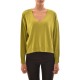 Lotus Eaters V-Neckline Knit Sweater-Pistachio