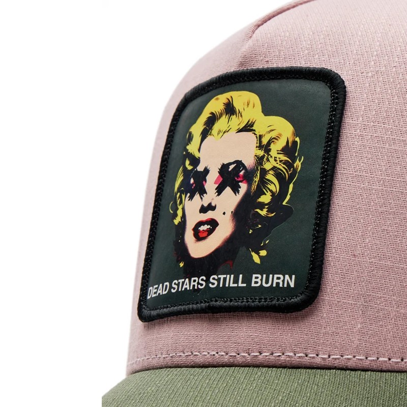 Capslab Monroe Classic Cap-Black/Pink/Khaki
