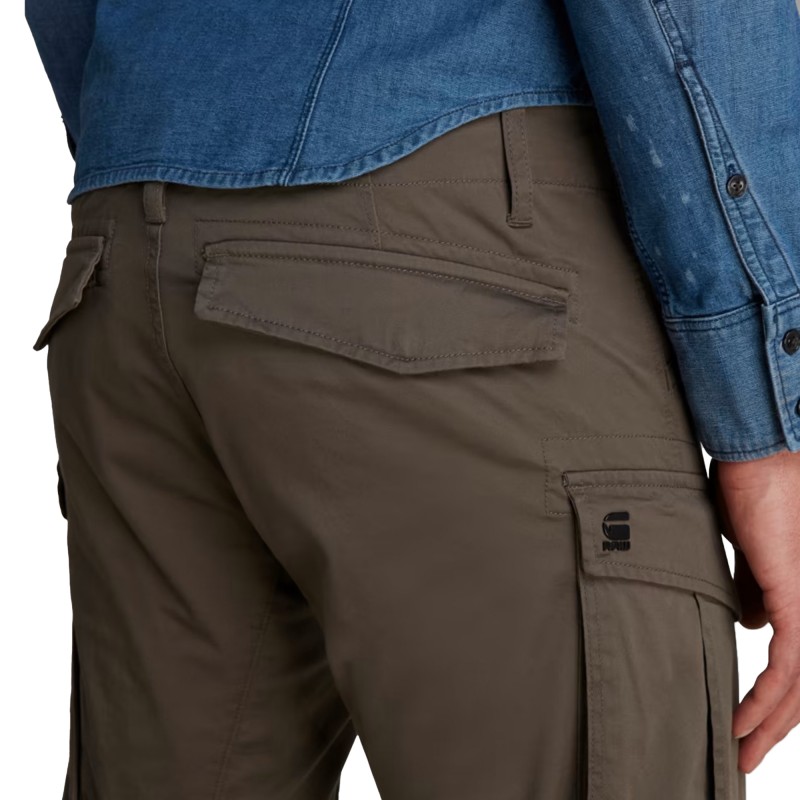 G-Star Raw Pant Rovic Zip 3D Straight Tapered-GS Grey G-Star Raw Pant Rovic Zip 3D Straight Tapered-GS Grey