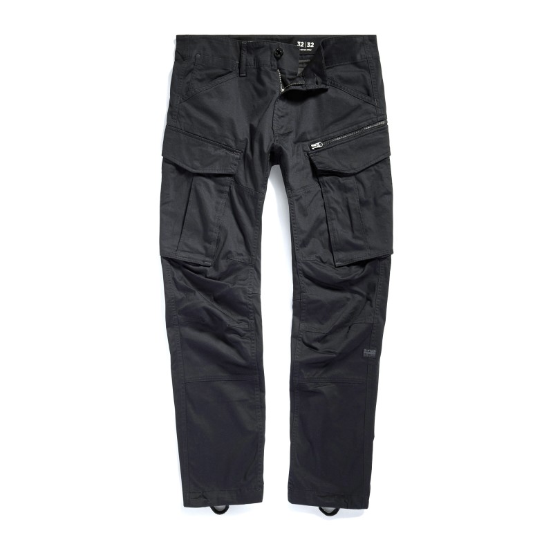 G-Star Raw Pant Rovic Zip 3D Straight Tapered-Dark Black
