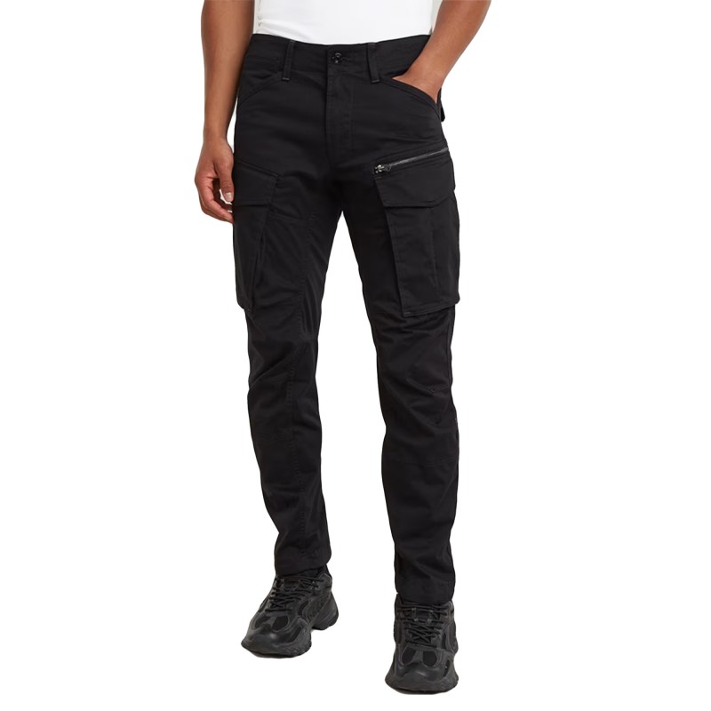 G-Star Raw Pant Rovic Zip 3D Straight Tapered-Dark Black