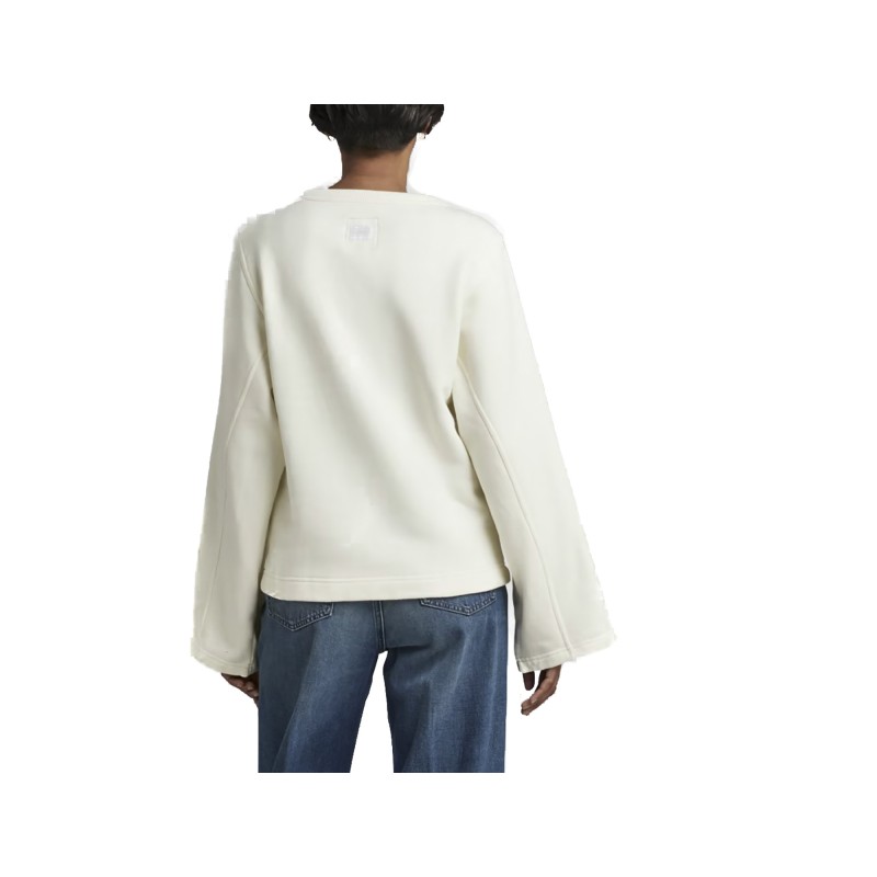 G-Star Raw Adjustable Sleeve Crop Sweater-Papyrus