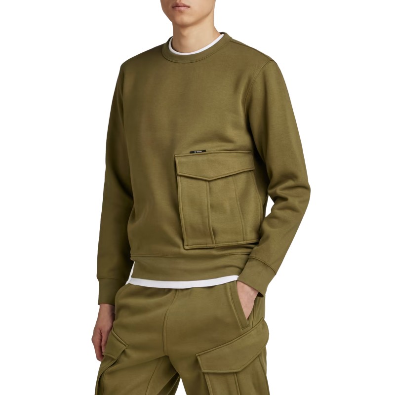 G-Star Raw Cargo Sweater-Dark Olive G-Star Raw Cargo Sweater-Dark Olive