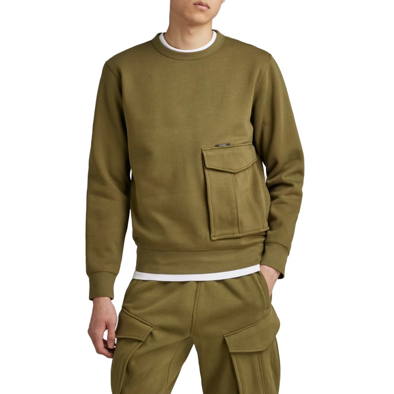 G-Star Raw Cargo Sweater-Dark Olive G-Star Raw Cargo Sweater-Dark Olive