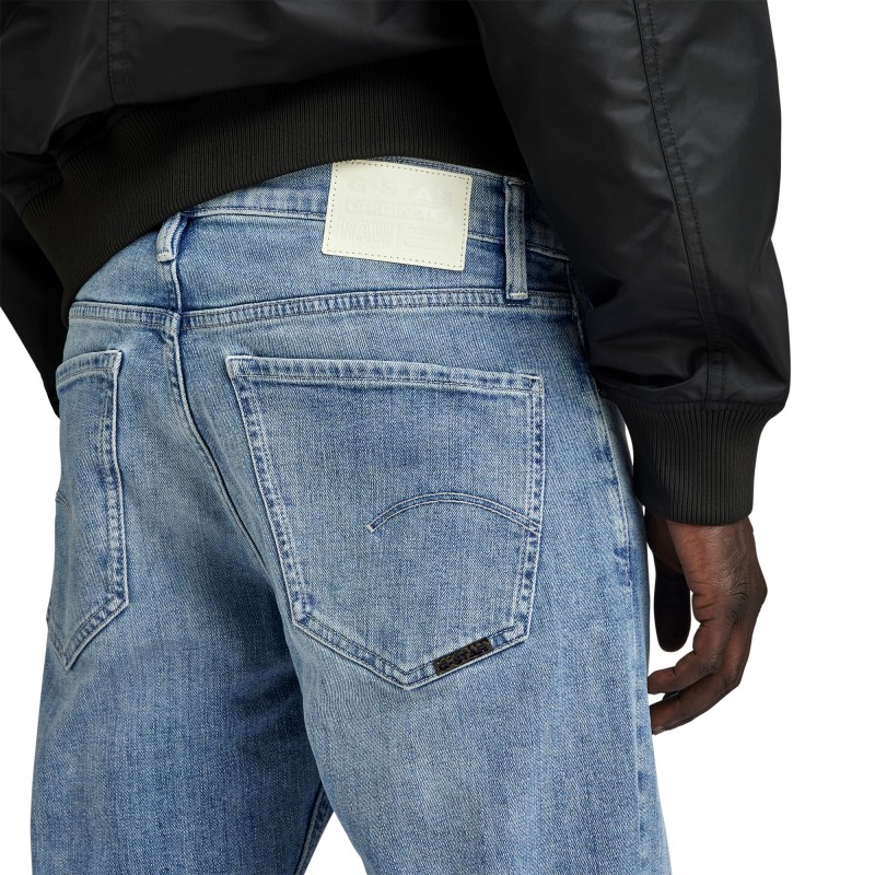G-Star Raw Mosa Straight Jeans-Sun Faded Amparo Blue G-Star Raw Mosa Straight Jeans-Sun Faded Amparo Blue