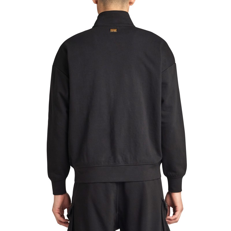 G-Star Raw Rovic Zip Through Loose Sweater-Black G-Star Raw Rovic Zip Through Loose Sweater-Black