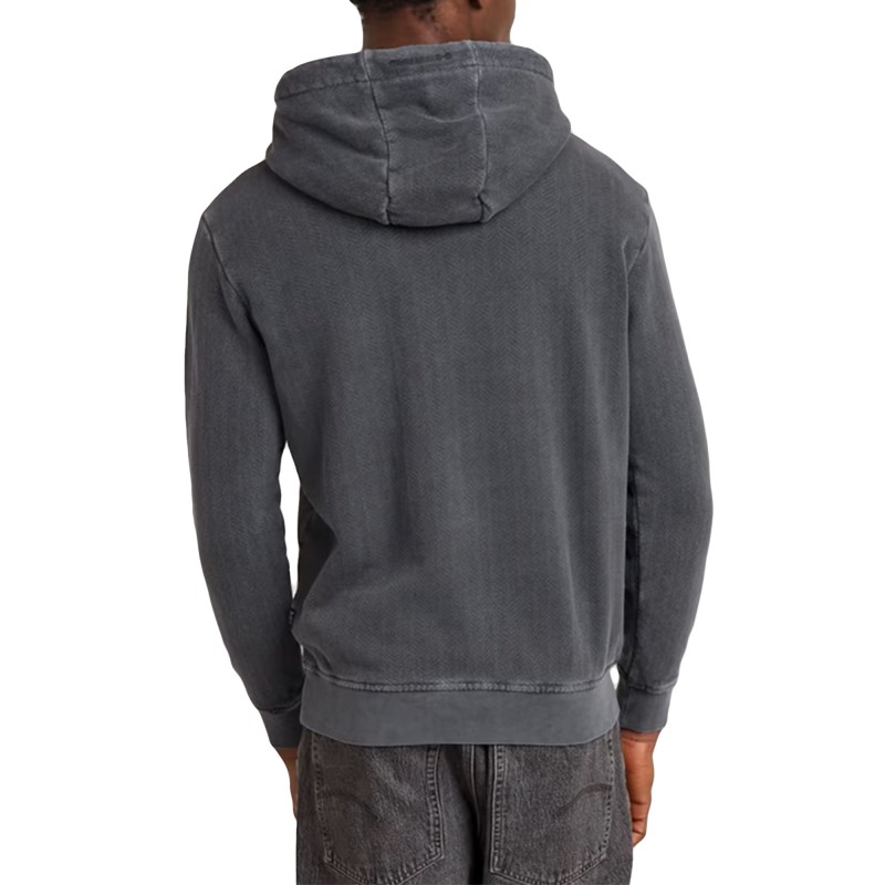 G-Star Raw Overdyed Hoodie-Dark Black Garment Dyed G-Star Raw Overdyed Hoodie-Dark Black Garment Dyed