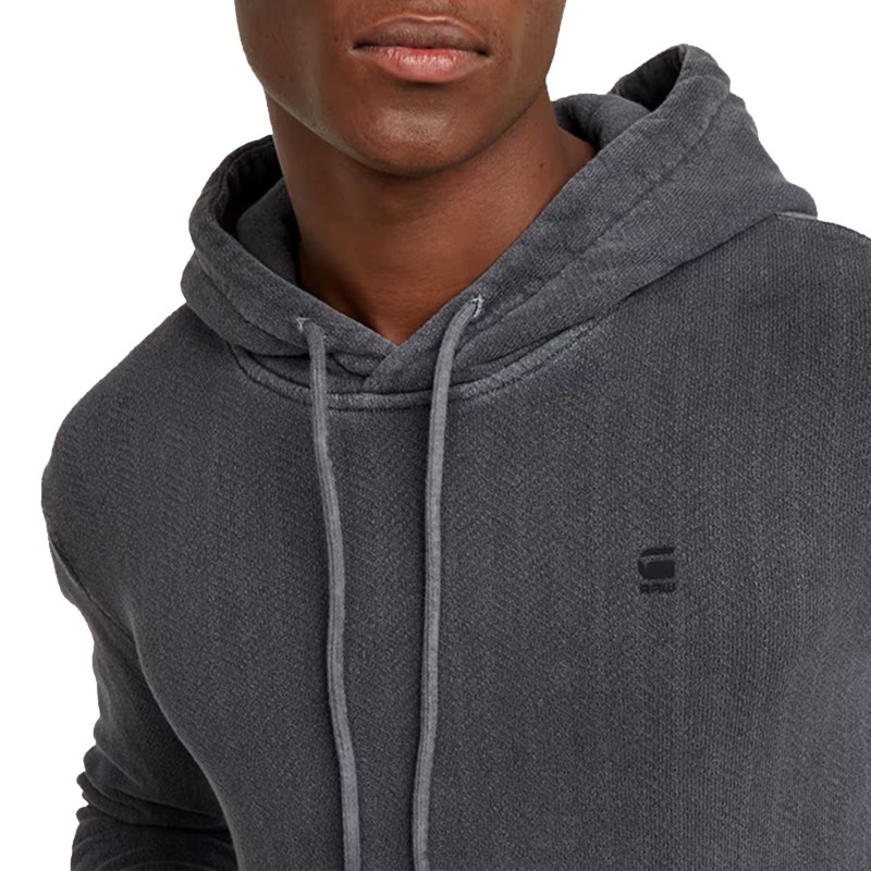 G-Star Raw Overdyed Hoodie-Dark Black Garment Dyed G-Star Raw Overdyed Hoodie-Dark Black Garment Dyed