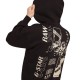 G-Star Raw Poster Back Gr Zip Thru Loose Hooded Sweatshirt-Dark Black
