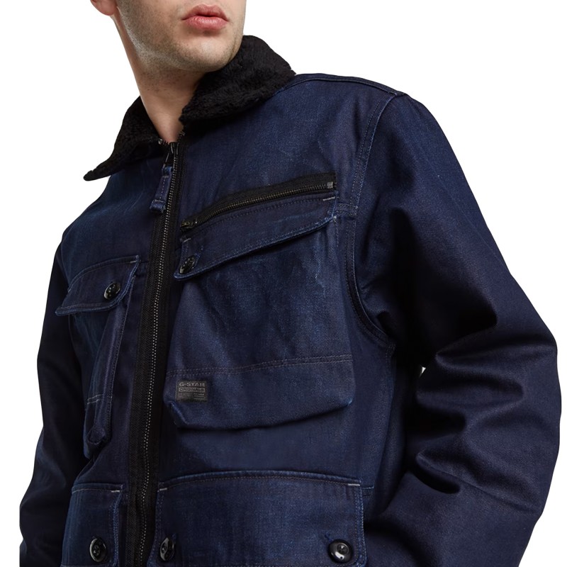 G-Star Raw Utility Sherpa Jacket-Worn In Deep Frisian Night G-Star Raw Utility Sherpa Jacket-Worn In Deep Frisian Night
