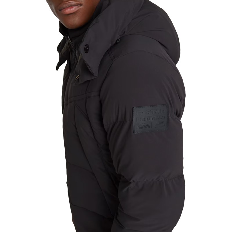 G-Star Raw G-Whistler Padded Hooded Jacket-Dark Black