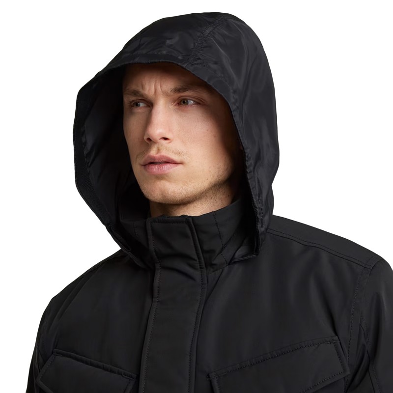 G-Star Raw Padded Hooded Field Jacket-Neo Black G-Star Raw Padded Hooded Field Jacket-Neo Black