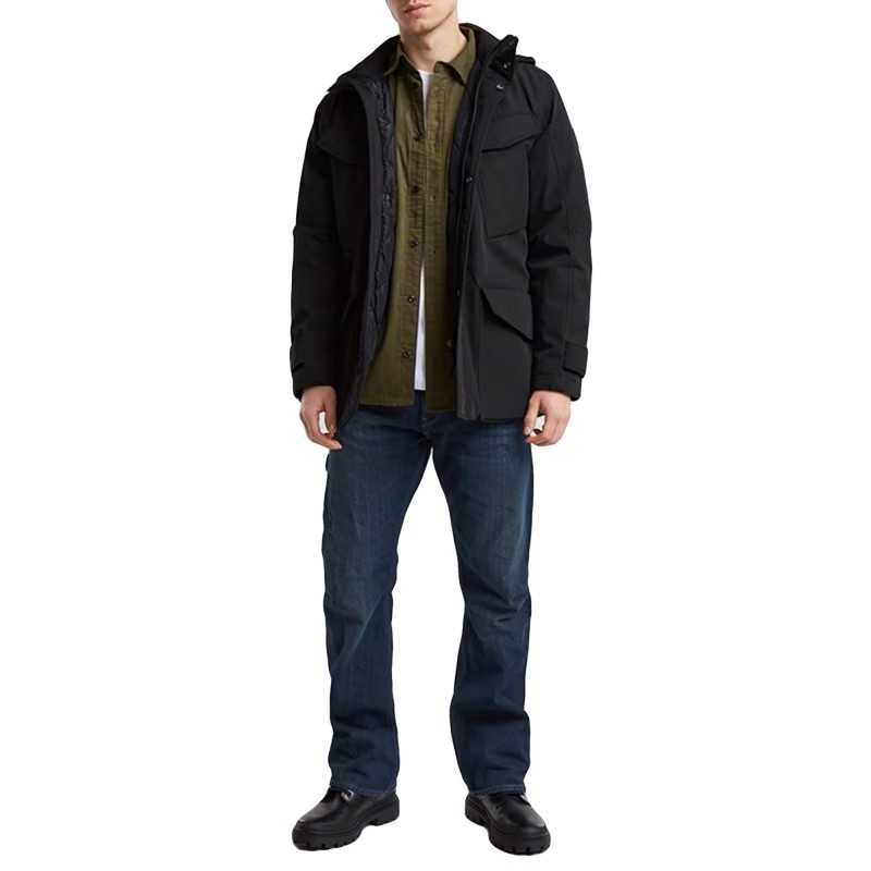 G-Star Raw Padded Hooded Field Jacket-Neo Black G-Star Raw Padded Hooded Field Jacket-Neo Black