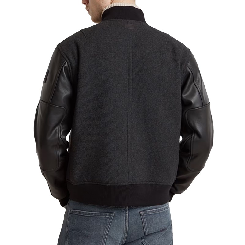 G-Star Raw Varsity Wool Leather Jacket-Shadow G-Star Raw Varsity Wool Leather Jacket-Shadow