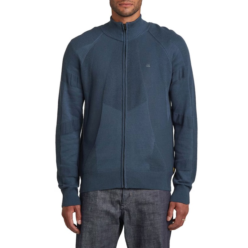 G-Star Raw Knitwear Full Zip 3D Biker-India Ink/Salute G-Star Raw Knitwear Full Zip 3D Biker-India Ink/Salute