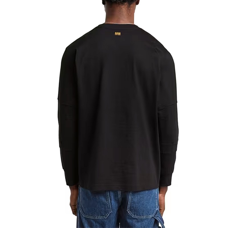 G-Star Raw T-Shirt Constructed Loose Long Sleeve-Black G-Star Raw T-Shirt Constructed Loose Long Sleeve-Black