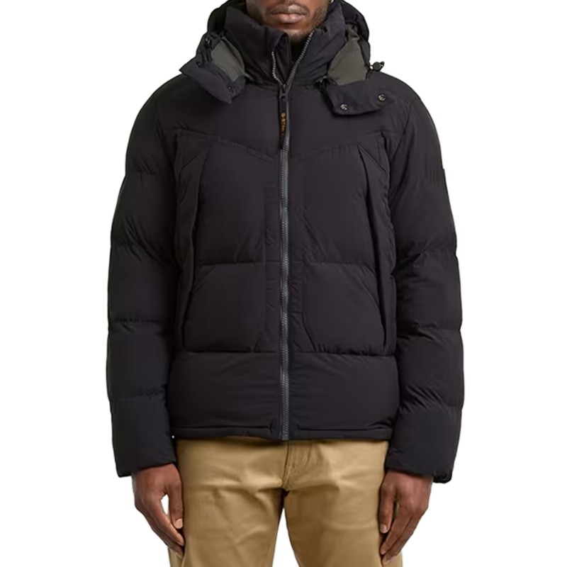G-Star Raw Padded Hooded Jacket G-Whistler-Dk Black